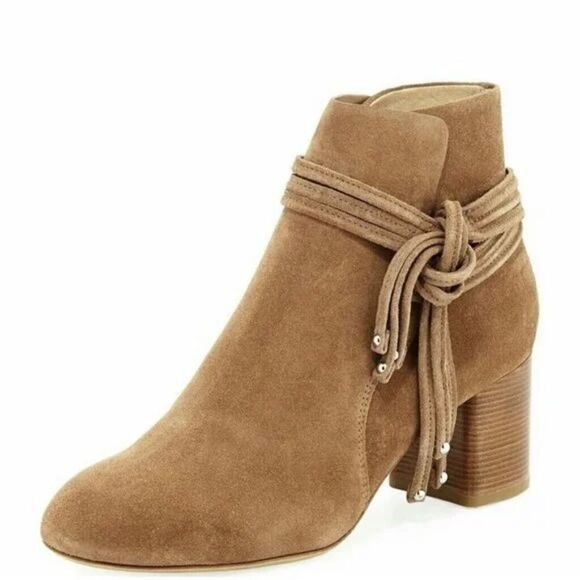 Rag & Bone Dahlia Tan Suede Booties Sz 36.5/US 6.5 - Picture 1 of 9